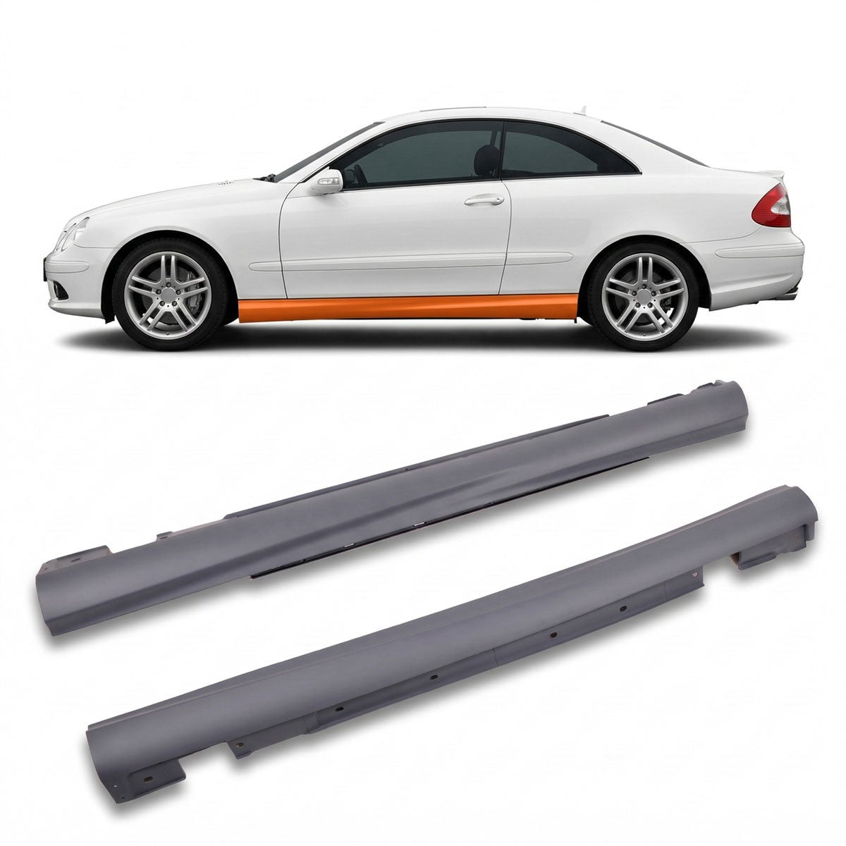 Seitenschweller Set passend für Mercedes CLK W209 Coupé Cabrio 2002-2009