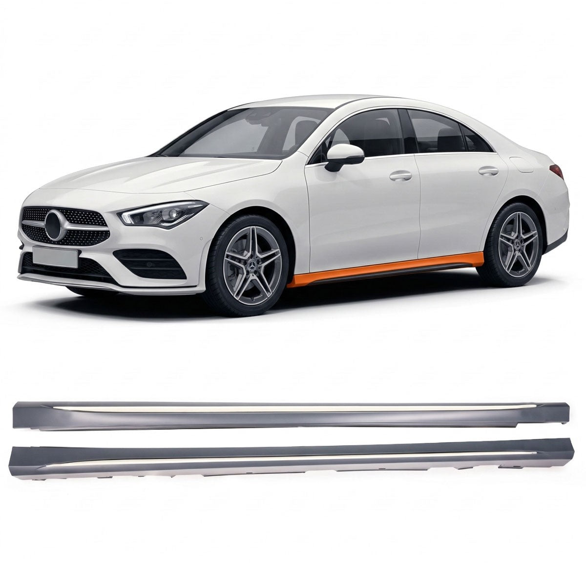 Seitenschweller Set passend für Mercedes CLA C118 2019-Heute Coupé AMG-Line