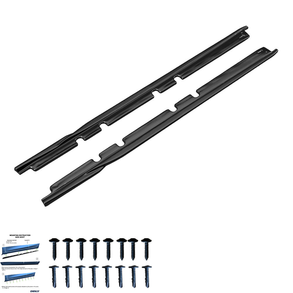 SS10.012 - Seitenschweller passend für SEAT Leon FR 2012-2019 Version 2 Hochglanz Schwarz