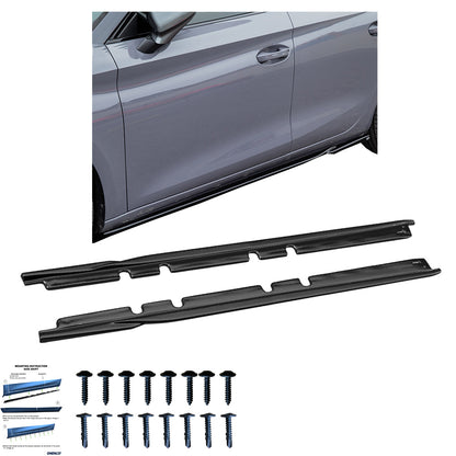 Seitenschweller passend für SEAT Leon Fr Mk4 / CUPRA Leon Mk1 / mmk1 Facelift 2020+ Hochglanz Schwarz