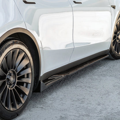 Seitenschweller passend für TESLA Model Y 2020-2025 Hochglanz Schwarz