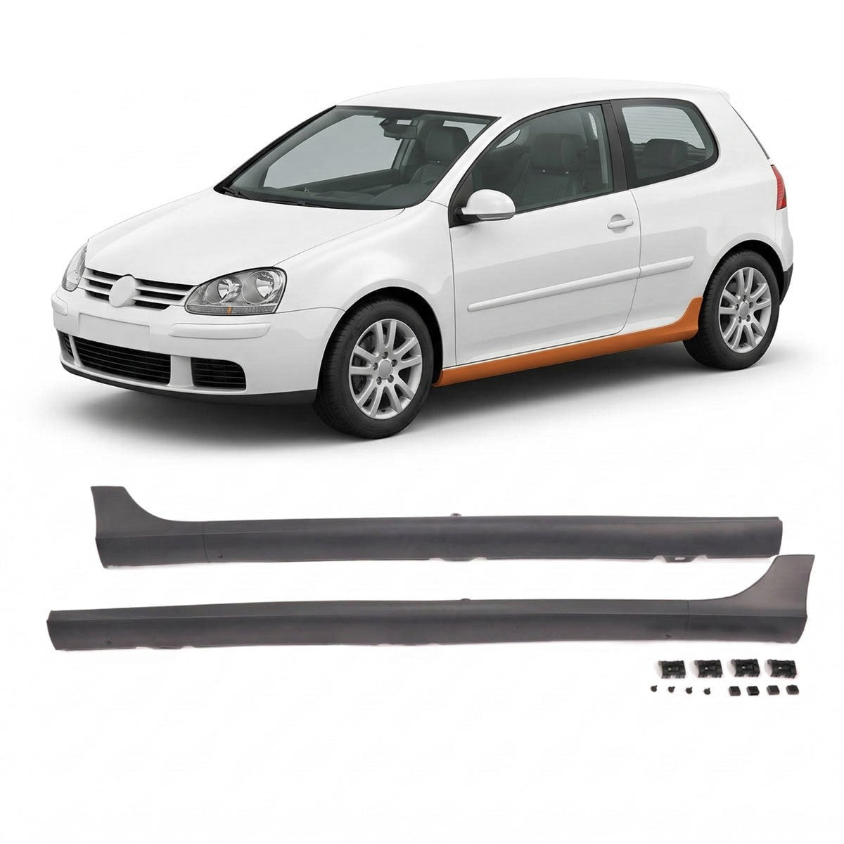 Seitenschweller Set passend für VW Golf 5 2003-2009 Hatchback PP Kunststoff