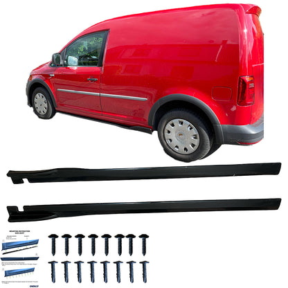 Seitenschweller Hochglanz Schwarz passend für VW Caddy MK4 2015-2020
