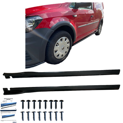 Seitenschweller Hochglanz Schwarz passend für VW Caddy MK4 2015-2020