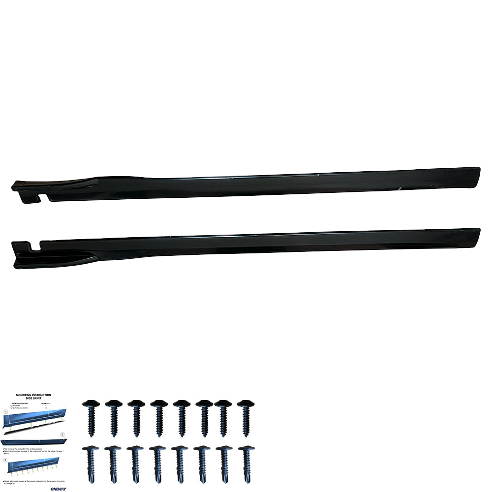 Seitenschweller Hochglanz Schwarz passend für VW Caddy MK4 2015-2020