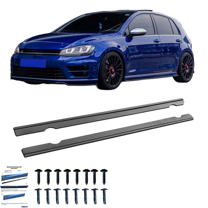 Seitenschweller Hochglanz Schwarz passend für VW Golf MK 7 R 2013-2016
