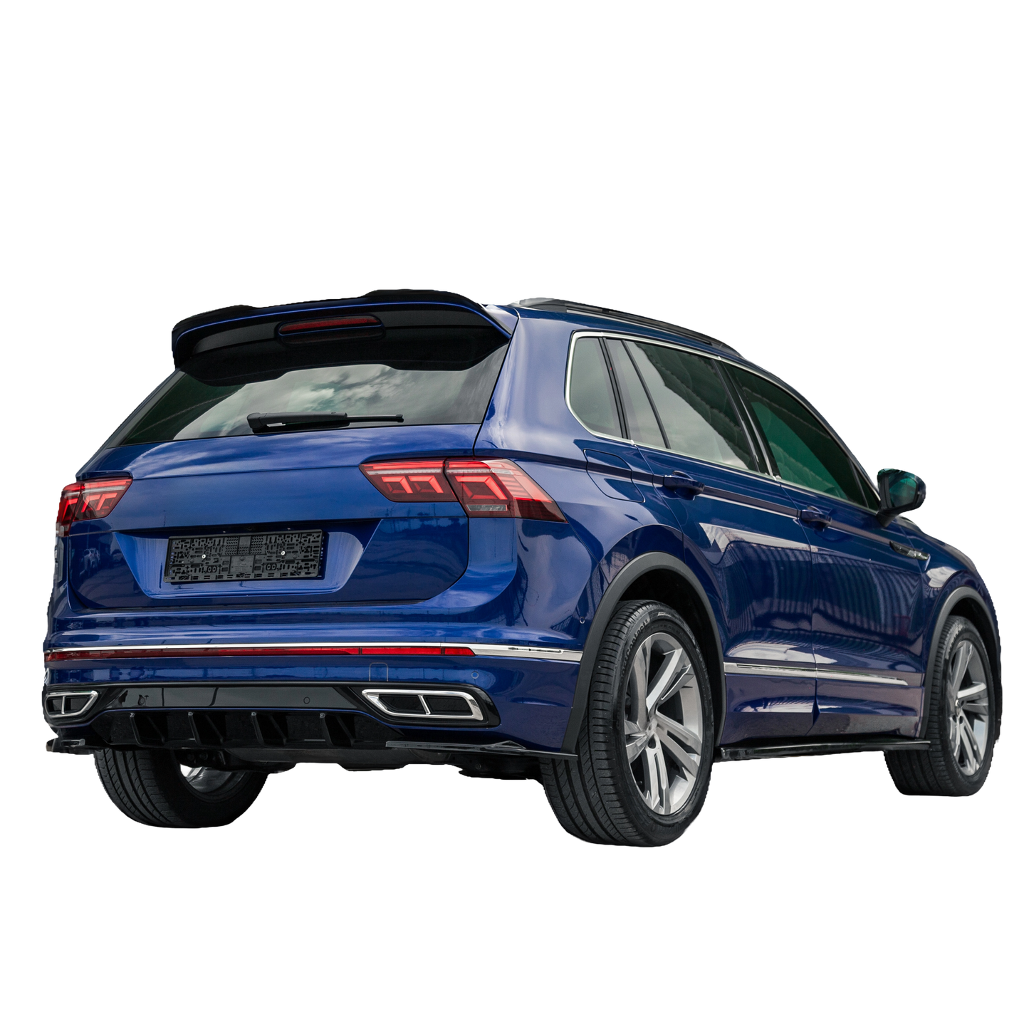 Seitenschweller passend für VW Tiguan MK 2 R/R-Line Facelift 2020+ Hochglanz Schwarz