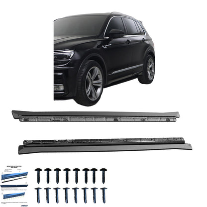 Seitenschweller Hochglanz Schwarz passend für VW Tiguan MK 2 R-Line 2015-2020