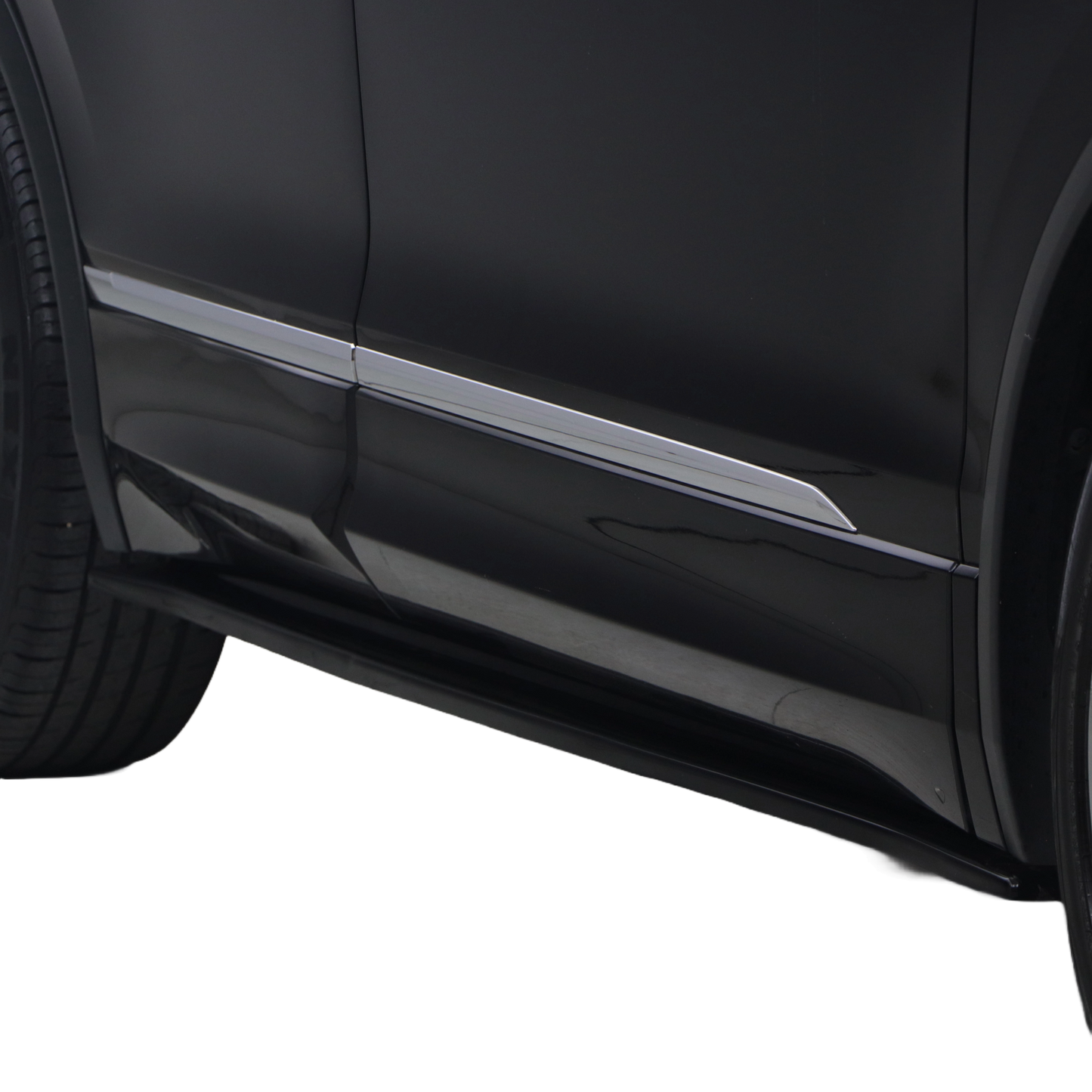 Seitenschweller Hochglanz Schwarz passend für VW Tiguan MK 2 R-Line 2015-2020