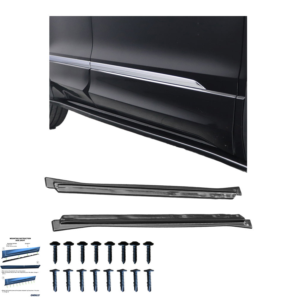 Seitenschweller passend für VW Tiguan MK 2 R-Line Allspace 2015-2020 Hochglanz Schwarz
