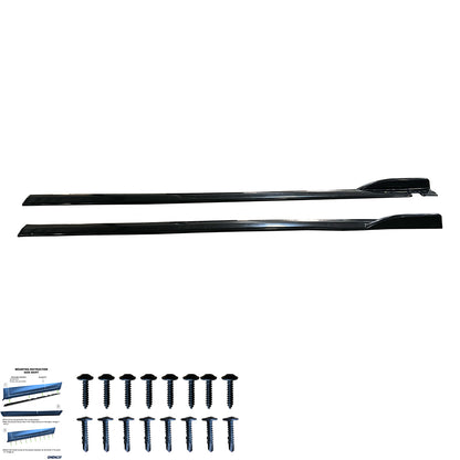Seitenschweller Hochglanz Schwarz passend für Universal 190 cm