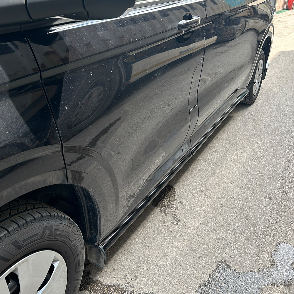 Seitenschweller passend für VW Transporter T7 LWB 2024+ / FORD Transit Custom Mk2 LWB 2023+ Hochglanz Schwarz