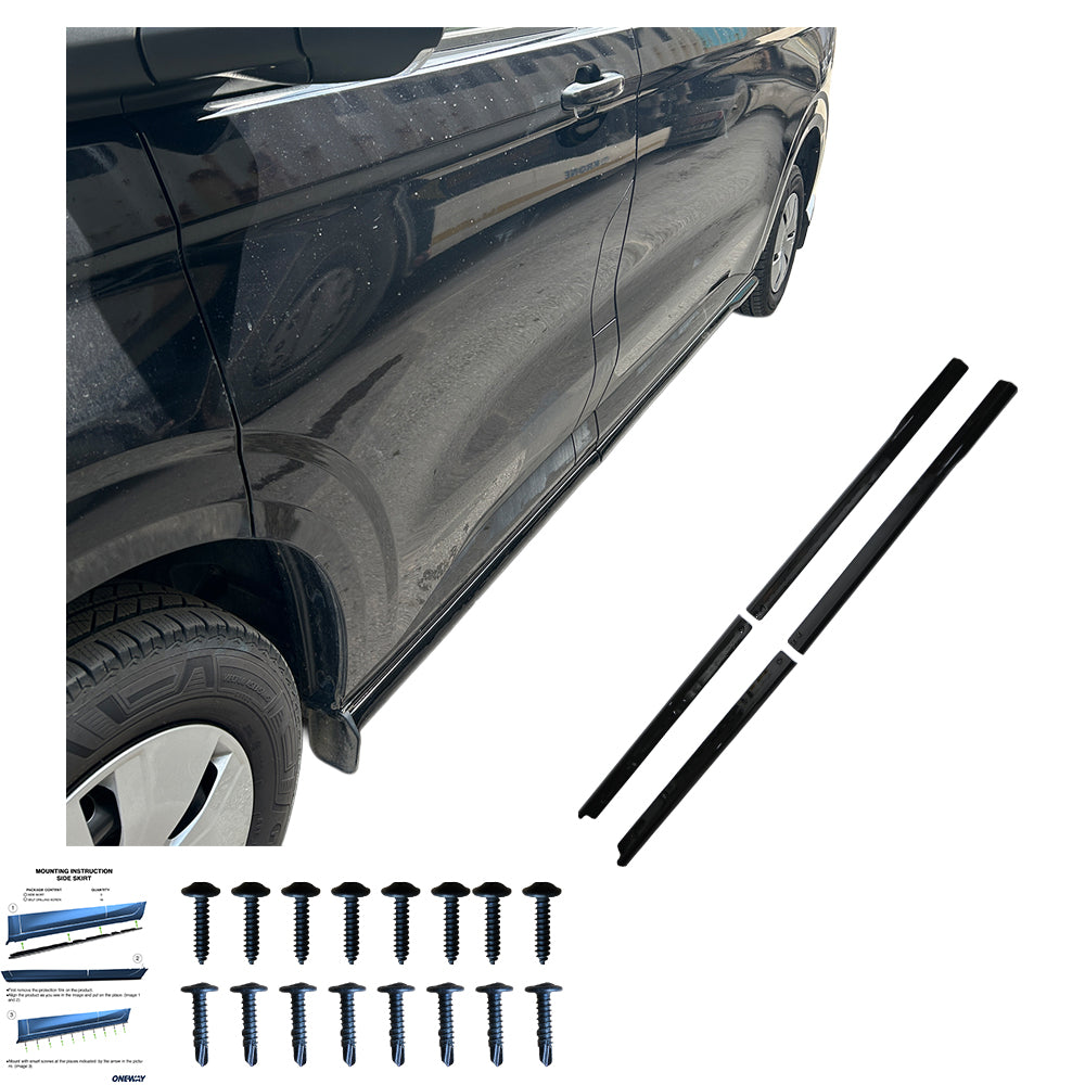 Seitenschweller passend für VW Transporter T7 (SWB) 2024+ / FORD Transit Custom Mk2 (SWB) 2023+ Hochglanz Schwarz