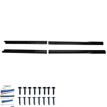 Seitenschweller passend für VW Transporter T7 (SWB) 2024+ / FORD Transit Custom Mk2 (SWB) 2023+ Hochglanz Schwarz