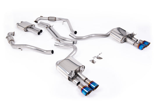 Milltek Sport Abgasanlage passend für Audi S5 B9 Coupé & Sportback 3.0 V6 Turbo resonated - titan geflämmte Endrohre
