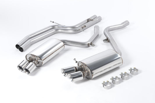 Milltek Sport Sportauspuff passend für Audi S5 4.2 V8 B8 Coupe - polierte Endrohre