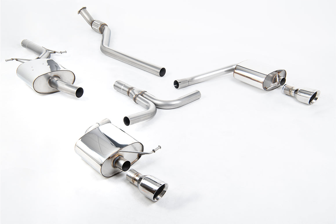 Milltek Sport Auspuffanlage passend für Audi A4 B8 2.0TFSI S-Line Handschalter mit S4 Heckansatz - 1 x 100 mm rund poliert