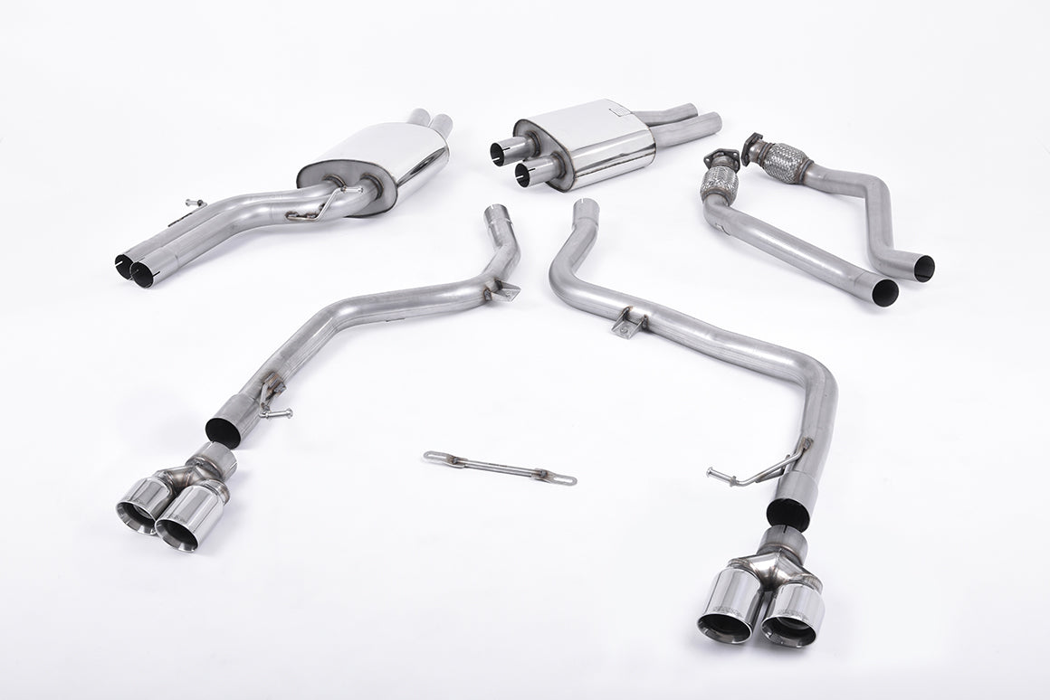 Milltek Sport Sportauspuff passend für Audi S4 3.0 Supercharged V6 B8 - polierte Endrohre
