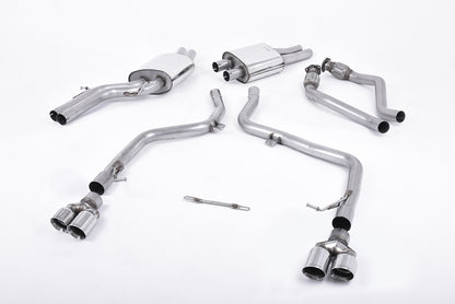 Milltek Sport Sportauspuff passend für Audi S4 3.0 Supercharged V6 B8 - polierte Endrohre