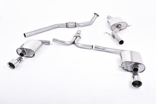 Milltek Sport Auspuffanlage passend für Audi A4 B8 & A5 8T 2.0TFSI S-Line Tiptronic mit S4 Heckansatz - 2 x 100 mm poliert...