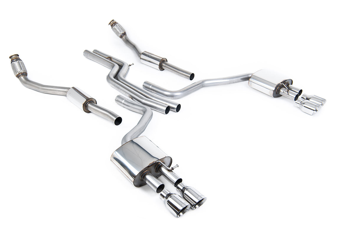 Milltek Sport Abgasanlage passend für Audi S6 C7 & S7 Sportback 4.0 TFSI quattro S-Tronic non-resonated - polierte Endrohre