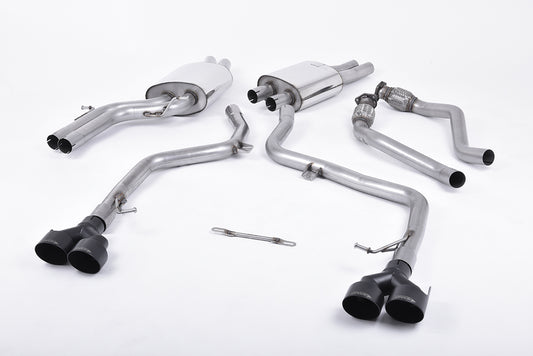 Milltek Sport Sportauspuff passend für Audi S4 & S5 3.0 B8.5 - schwarze Endrohre