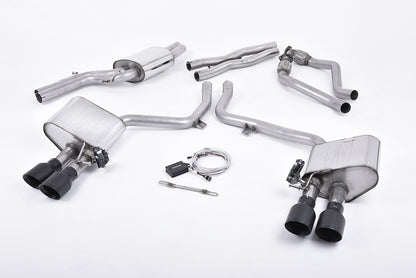 Milltek Sport Sportauspuff passend für Audi S4 & S5 3.0 B8.5 - schwarze Endrohre