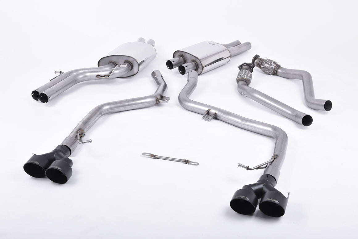 Milltek Sport Auspuffanlage passend für Audi S5 3.0 TFSI B8.5 Coupe & Cabriolet- schware Endrohre