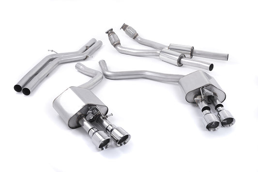 Milltek Sport Abgasanlage passend fürAudi S6 C7 & S7 Sportback 4.0 TFSI quattro S-Tronic non-resonated - polierte Endrohre