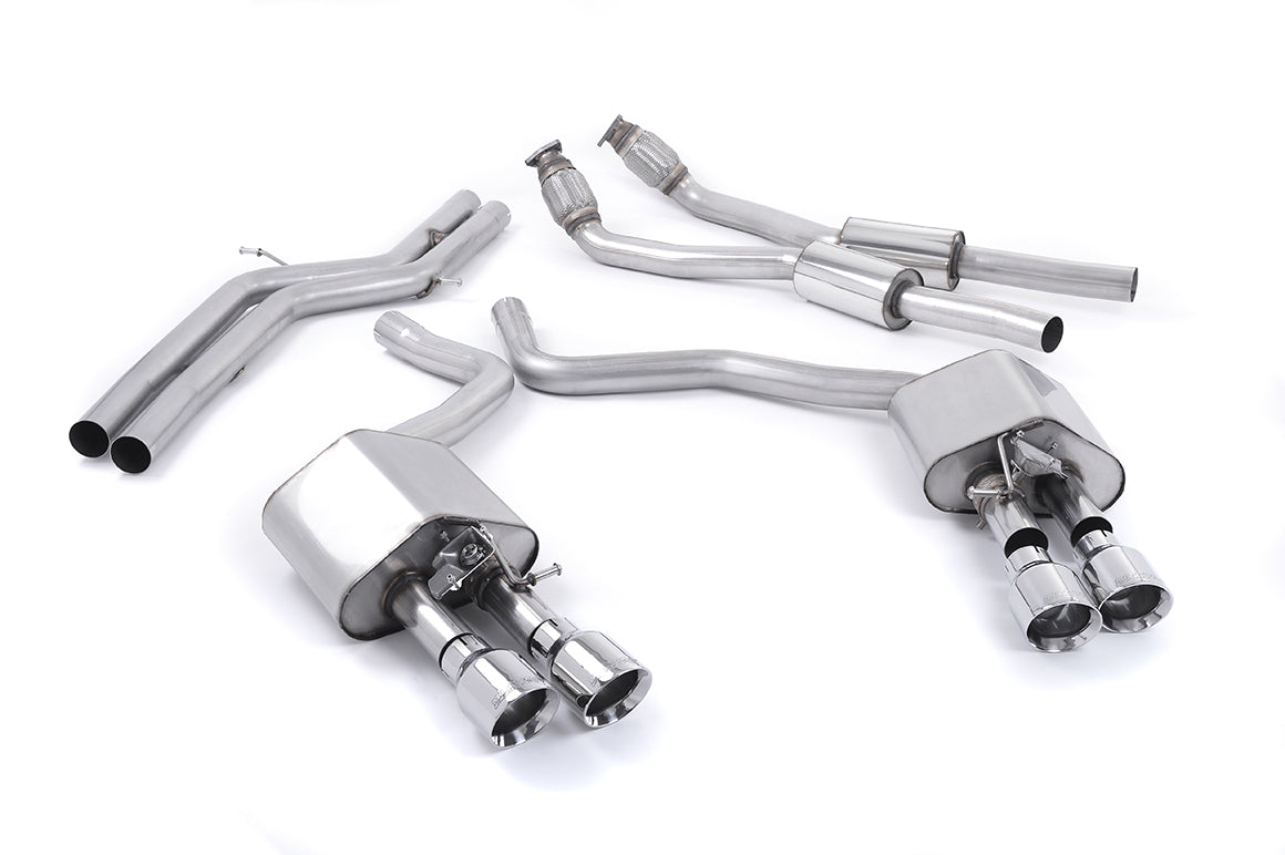 Milltek Sport Abgasanlage passend fürAudi S6 C7 & S7 Sportback 4.0 TFSI quattro S-Tronic non-resonated - polierte Endrohre