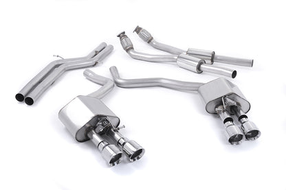Milltek Sport Abgasanlage passend fürAudi S6 C7 & S7 Sportback 4.0 TFSI quattro S-Tronic non-resonated - polierte Endrohre