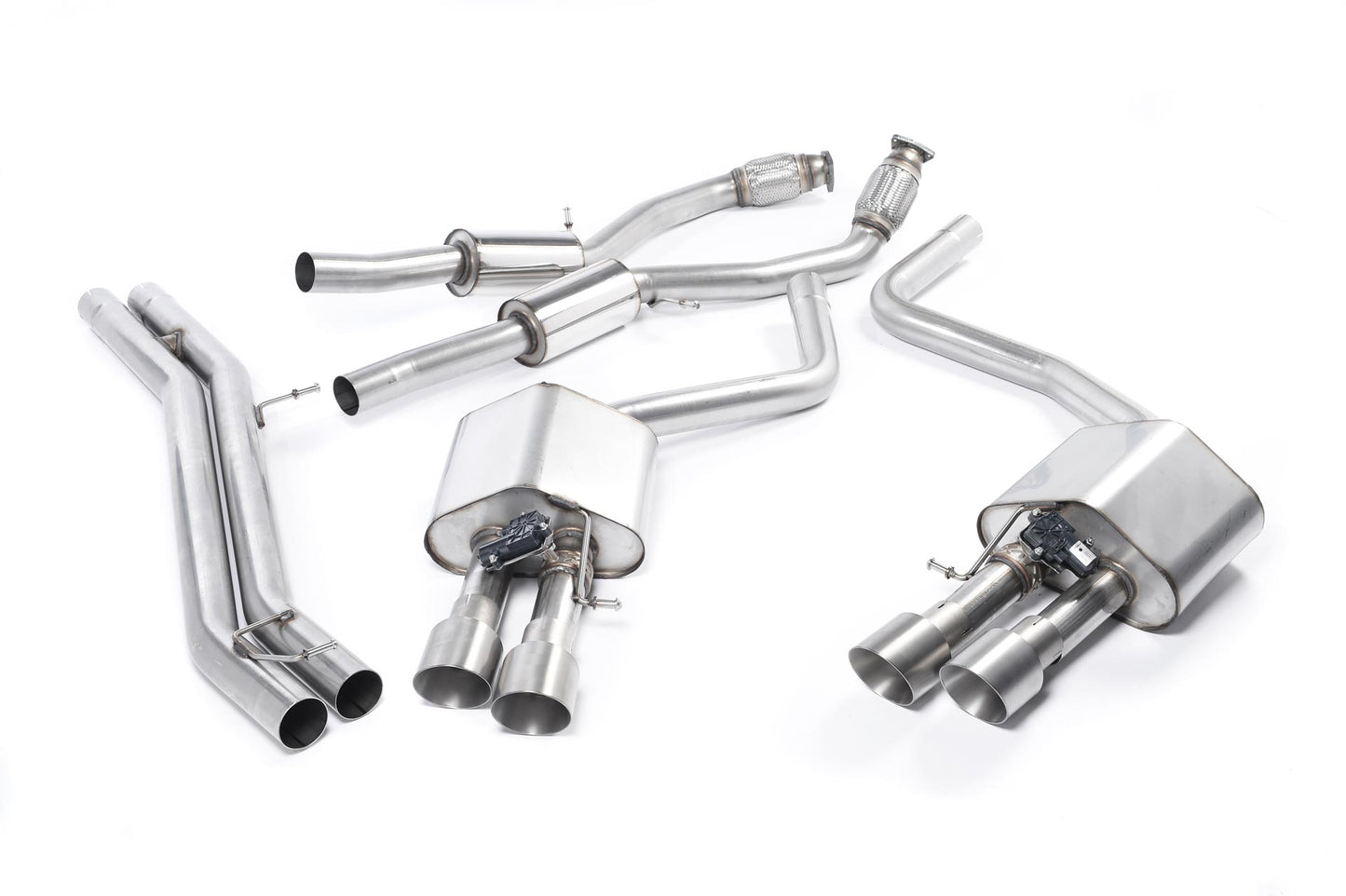 Milltek Sport Auspuffanlage passend für Audi S8 D4 4.0 quattro - titan Endrohre