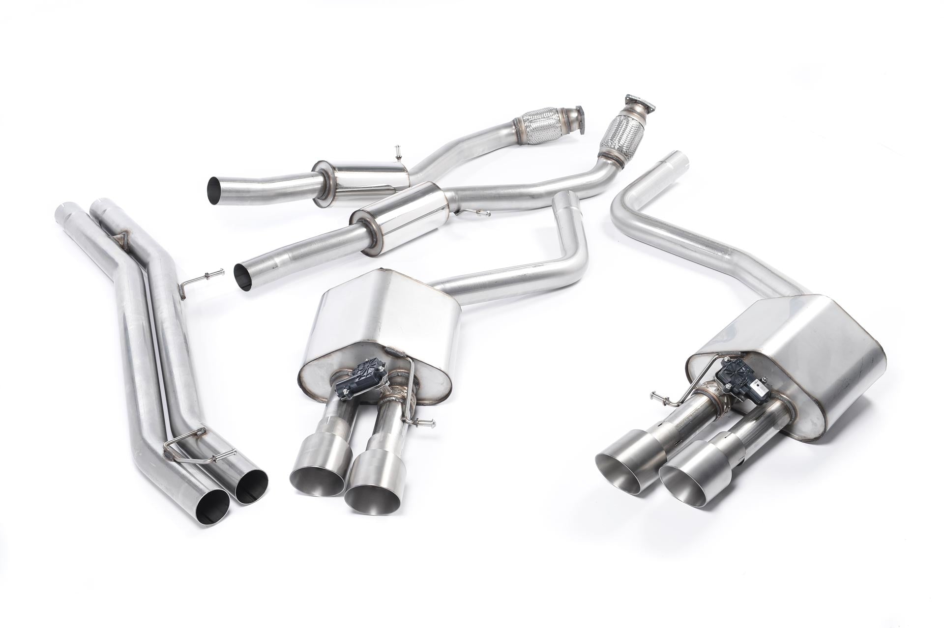 Milltek Sport Auspuffanlage passend für Audi S8 D4 4.0 quattro - titan Endrohre