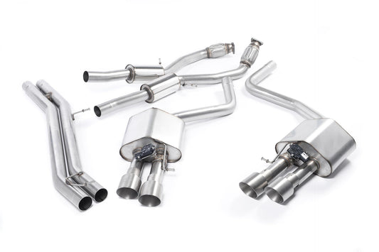 Milltek Sport Auspuffanlage passend für Audi S8 D4 4.0 quattro - titan Endrohre