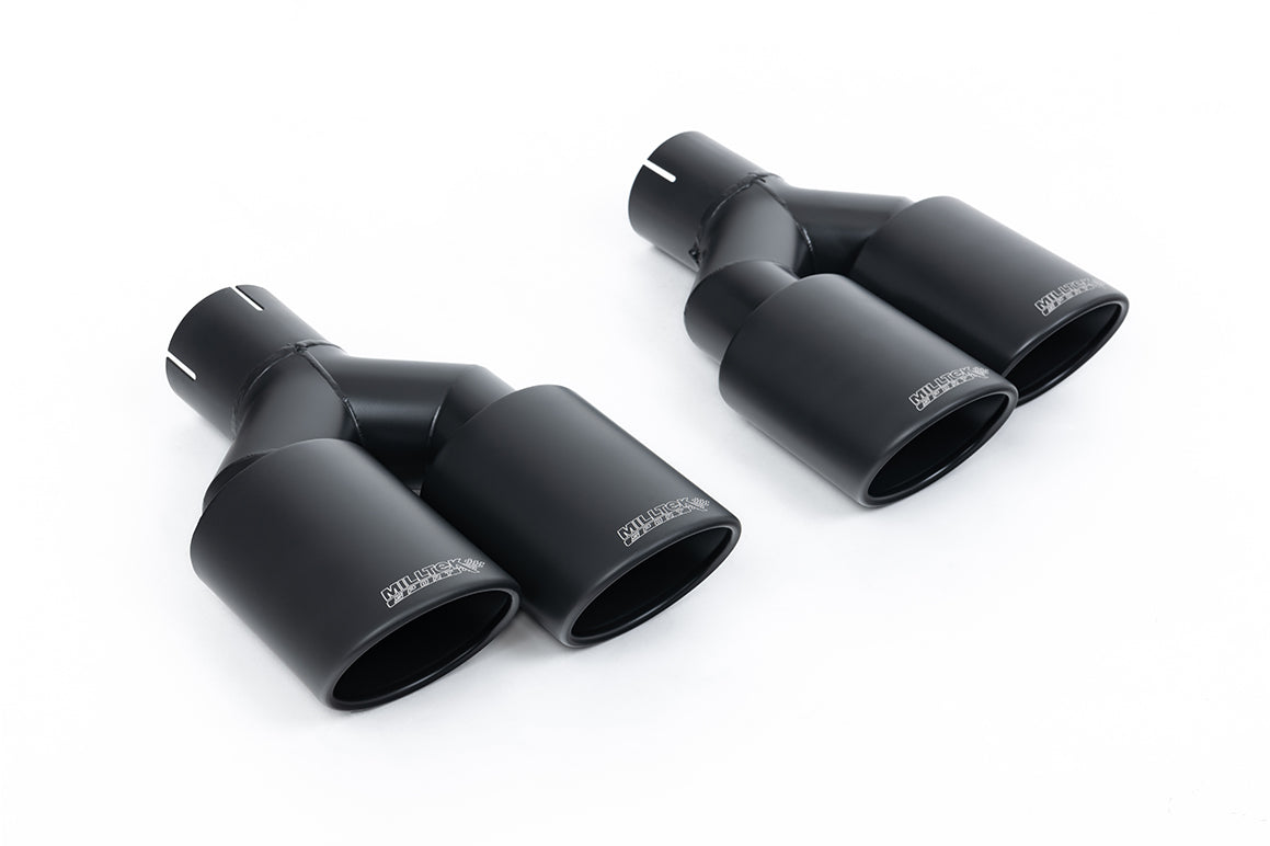 Milltek Sport Sportauspuff passend für Audi S1 2.0 TFSI quattro - schwarze Endrohre