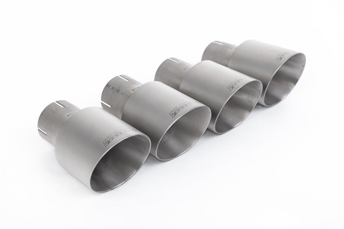 Milltek Sport Sportauspuff passend für Audi S3 2.0 quattro Saloon & Cabrion 8V.2 - titan Endrohre
