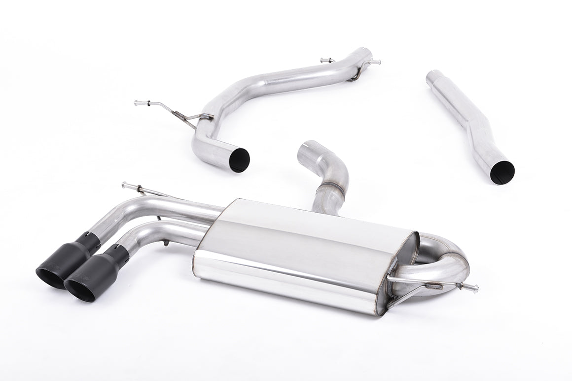 Milltek Sport Auspuffanlage passend für Audi A3 8P & VW Golf Mk6 GTD & Scirocco GT 2.0 TDI 170PS - schwarze Endrohre