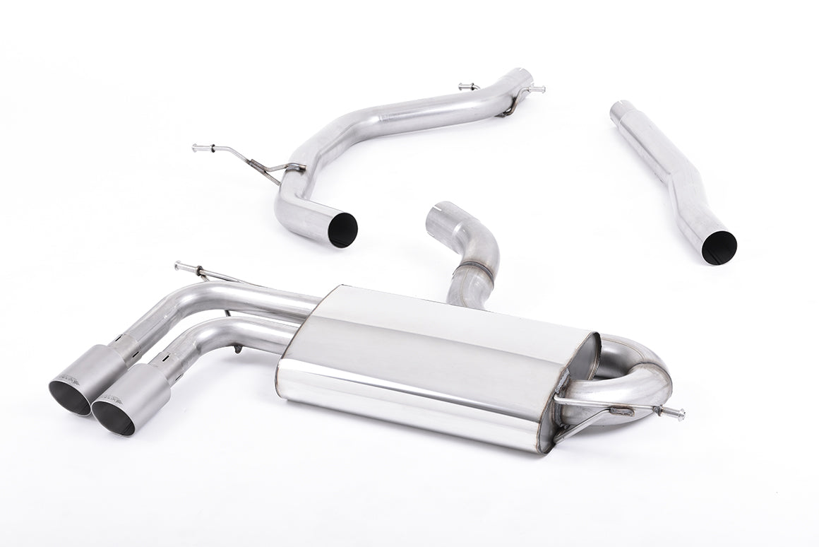 Milltek Sport Auspuffanlage passend für Audi A3 8P & VW Golf Mk6 GTD & Scirocco GT 2.0 TDI 170PS - titan gebürstete Endrohre