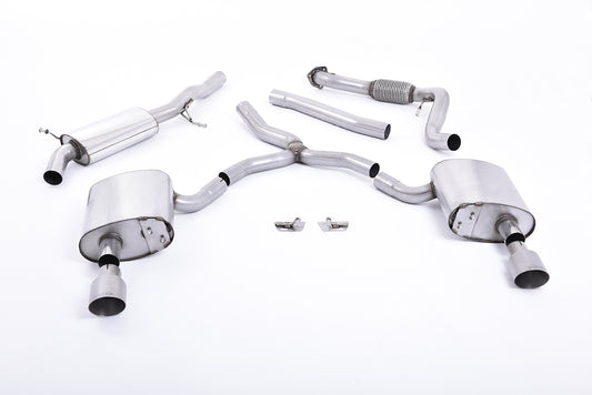 Milltek Sport Auspuffanlage passend für Audi A4 2.0 B9 quattro Saloon & Avant - titan Endrohre
