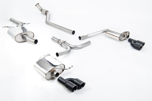 Milltek Sport Auspuffanlage passend für Audi A4 B8 2.0TFSI S-Line Handschalter mit S4 Heckansatz - 2 x 80 mm rund schwarz