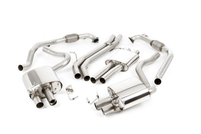 Milltek Sport Auspuffanlage passend für Audi S4 & S5 B9 3.0 Turbo Sport-Diff-Modelle & ohne Verstrebungen - 4 x 100 mm sch...