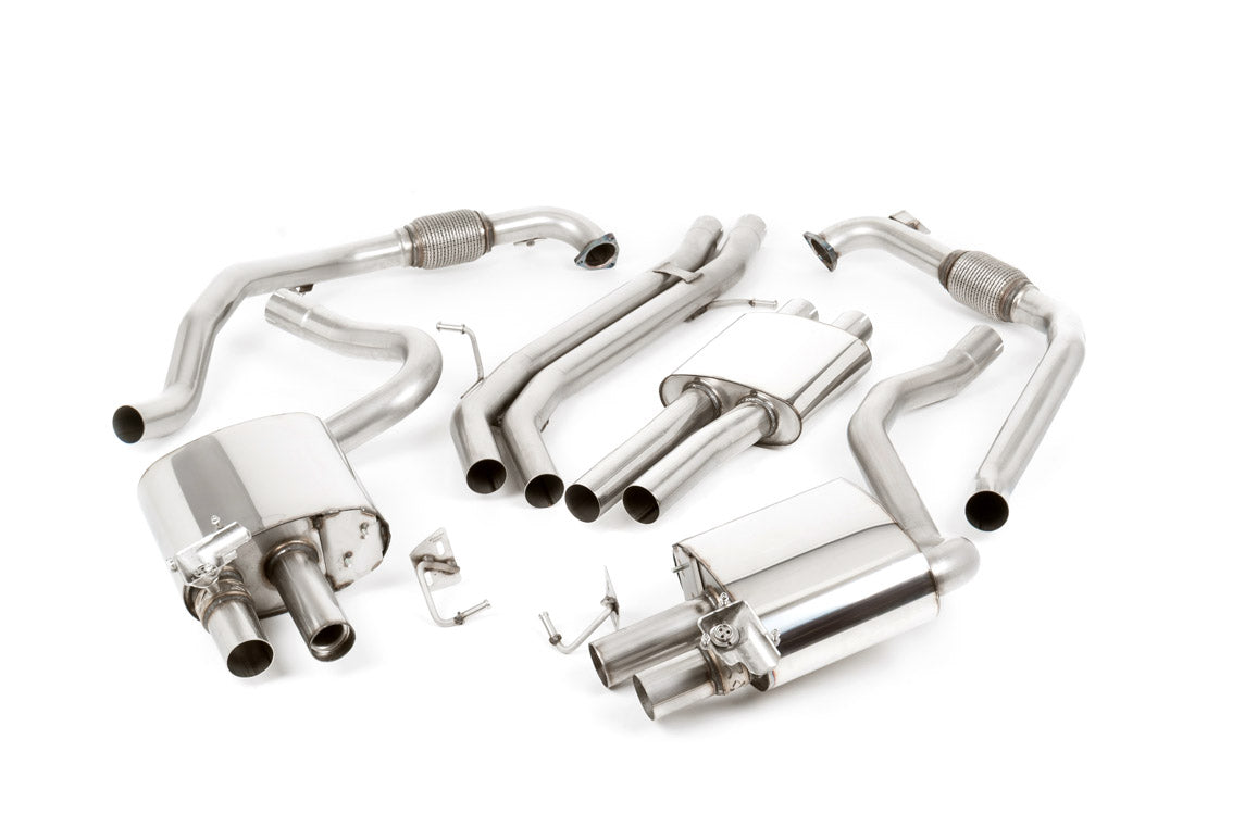 Milltek Sport Auspuffanlage passend für Audi S4 & S5 B9 3.0 Turbo Sport-Diff-Modelle & ohne Verstrebungen - 4 x 100 mm Tit...