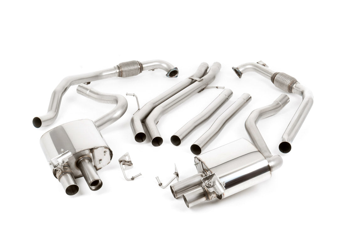 Milltek Sport Sportauspuff passend für Audi S5 3.0 V6 Turbo coupe Only B9 - schwarze Endrohre