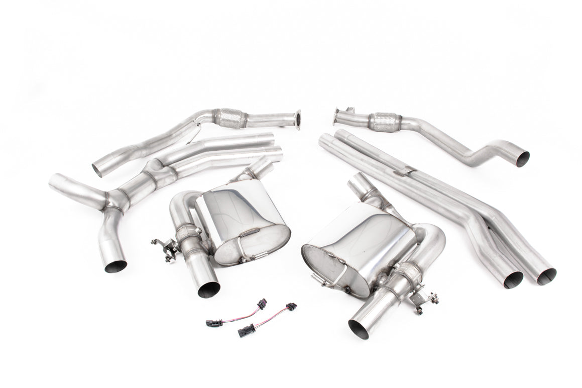 Milltek Sport Auspuffanlage passend für Audi RS4+5 B9 2.9 V6 Turbo Avant & Sportback - titan-geflämmte Endrohre
