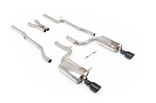 Milltek Sport Sportauspuff passend für Audi S4 4.2 V8 quattro B6 Saloon/Sedan & Cabriolet - schwarze Endrohre