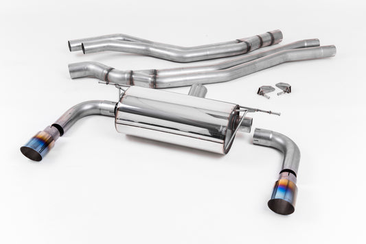 Milltek Sport Auspuffanlage passend für BWM M2 M240i Coupe F22 - titan geflämmte Endrohre