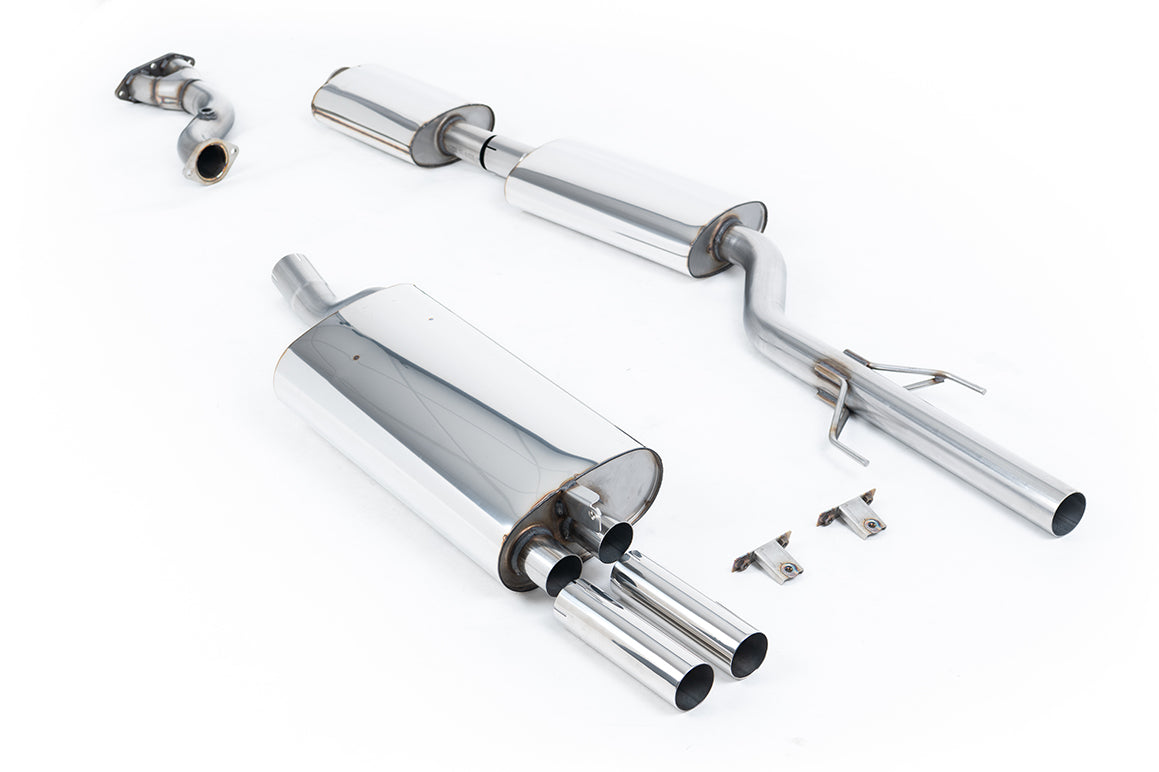 Milltek Sport Auspuffanlage passend für BMW 3 Series E30 M3 resonated mit Katalysator-Ersatzrohr