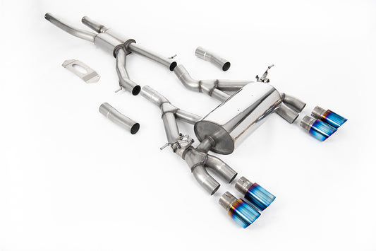 Milltek Sport Auspuffanlage passend für BMW M3 F80 Competition CS & M4 F82 F83 Competition Coupé OPF Modelle - titan-geflä...