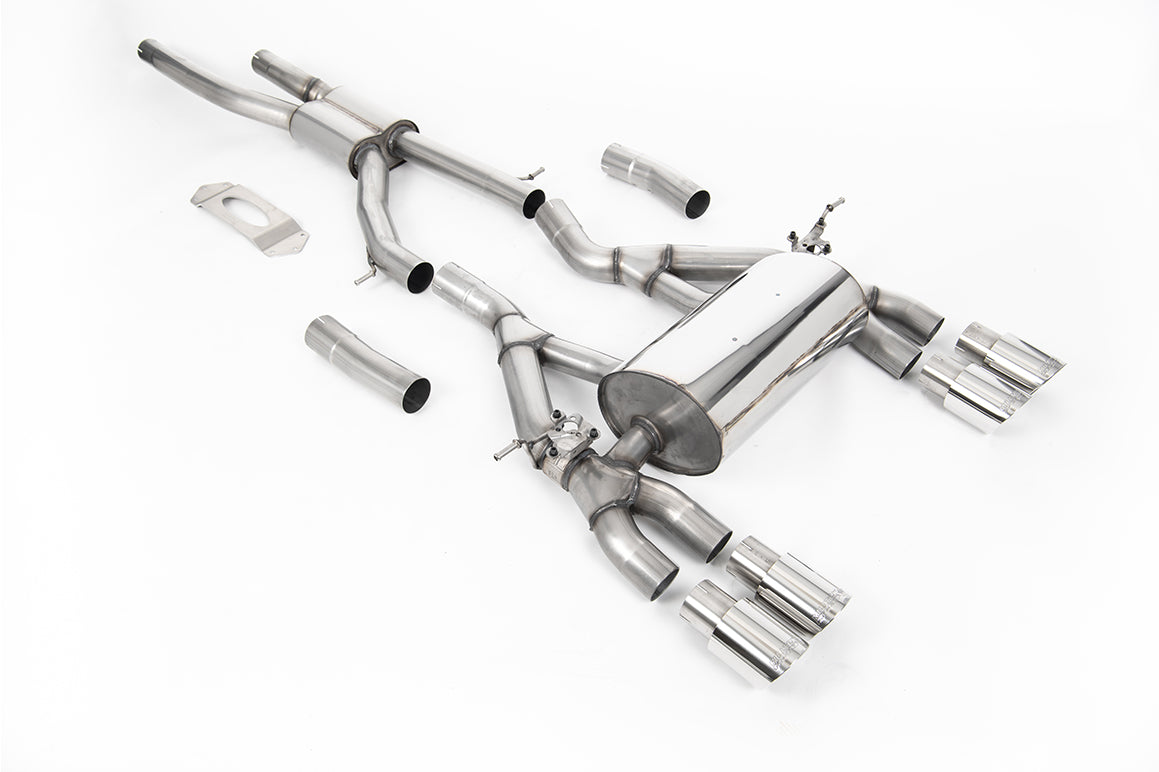 Milltek Sport Auspuffanlage passend für BMW M3 F80 Competition CS & M4 F82 F83 Competition Coupé OPF Modelle - polierte En...