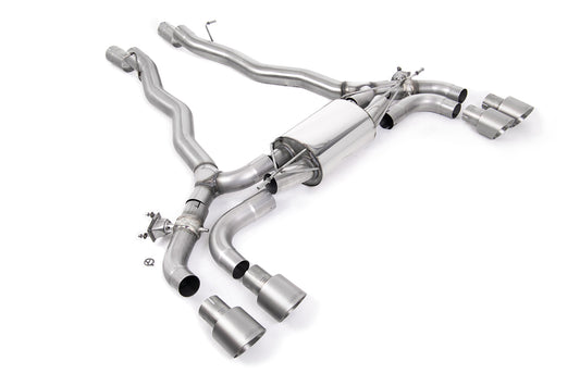 Milltek Sport Auspuffanlage passend für BMW M5 4.4l F90 - gebürstete Titan Endrohre